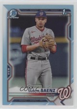 2021 Bowman Draft Chrome Sky Blue Refractor Dustin Saenz #BDC-14 0c6