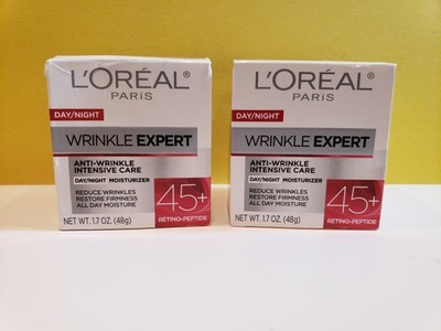 L'oreal ~ LOT OF 2 ~ Wrinkle Expert ~ Anti Wrinkle Intensive care ~ 45+ NIB