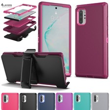 For Samsung Galaxy Note 10 Plus Shockproof Case Heavy Duty Cover With Belt Clip