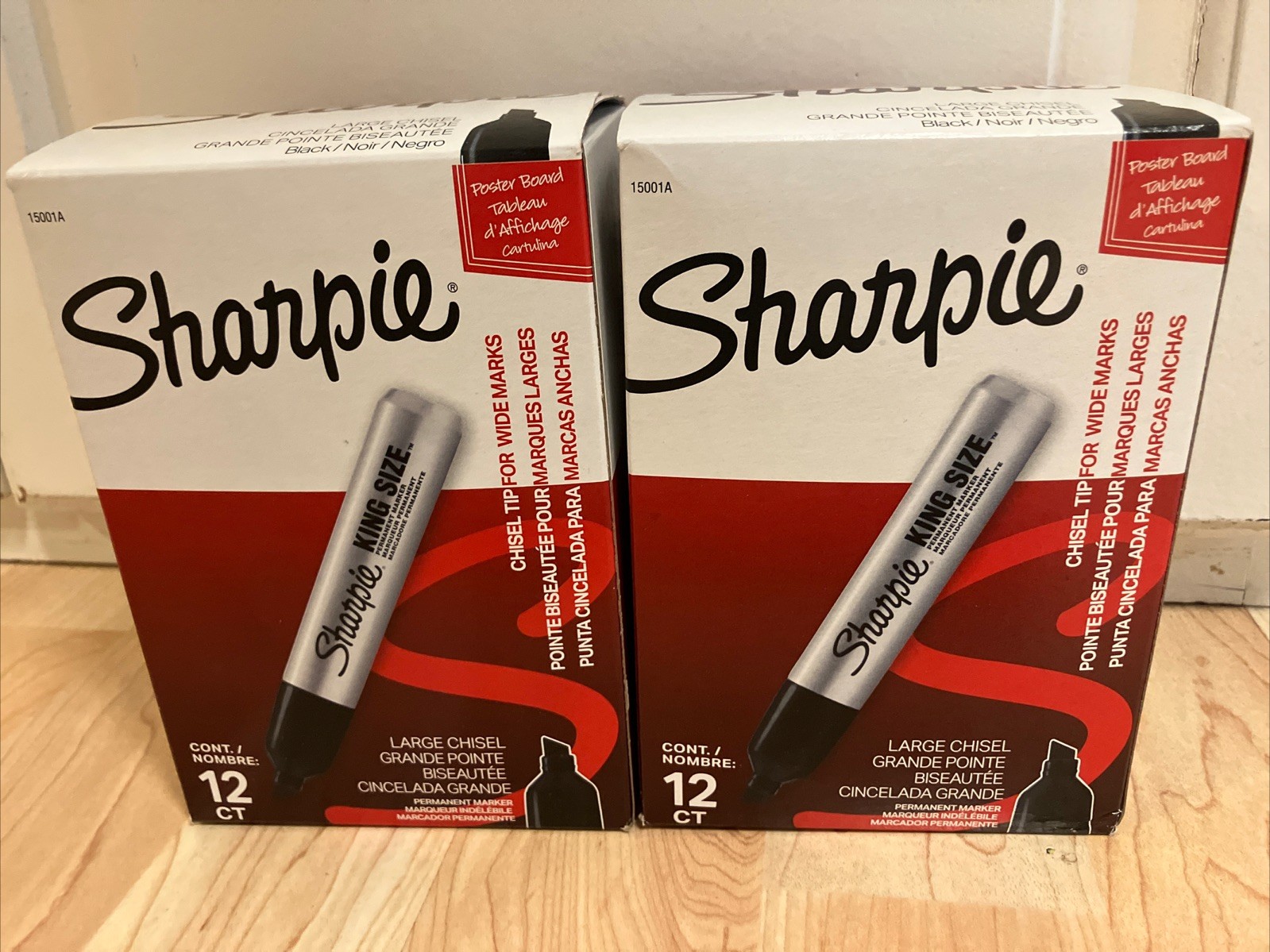 (2 BOXES x 12 Markers) Sharpie  King Size Chisel Tip Permane