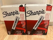  2 BOXES x 12 Markers Sharpie King Size Chisel Tip Permanent Markers