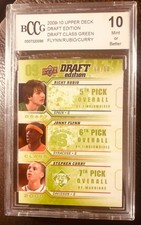 2009-10 UD Stephen Curry *RARE GREEN* UPPER DECK TRIPLE DRAFT CLASS EDITION  /50