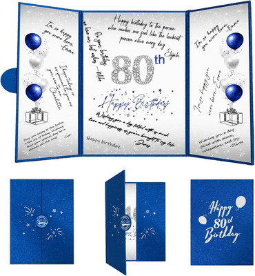 80Th Birthday Decorations for Men or Women, Creative 80Th Birthday Guest Book Al