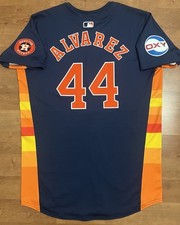 Yordan Alvarez Houston Astros Game Issued Jersey #44 Blue 2024 MLB Authenticate