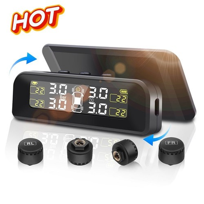 #ad RV Tire Pressure Monitoring System Real Time Solar Trailer TPMS 4 Sensors $25.49