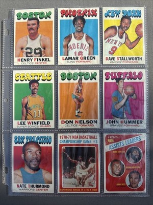 1971-72 Topps Basketball 14 Card Lot Sharp Corners and bright colors ...
