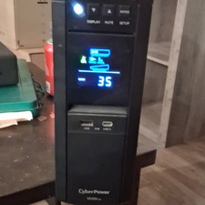 CyberPower 1500VA Desktop/Freestanding Tower UPS LCD Display USB-A USB-C Black