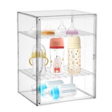 YEXEXINM Baby Bottle Organizer 3-Tier Clear Acrylic Baby Bottle Storage Organize