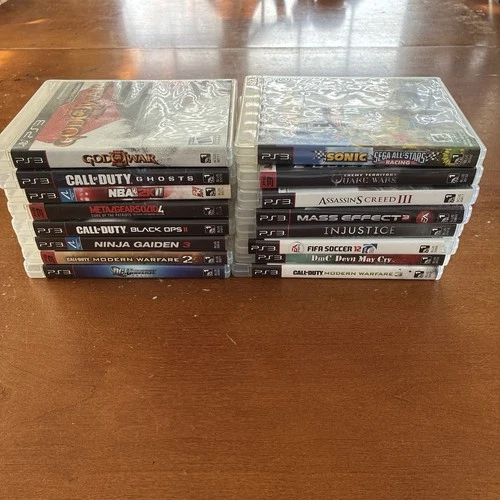PlayStation PS3 16 Games Lot God of War Call of Duty Assassins Creed Injustice