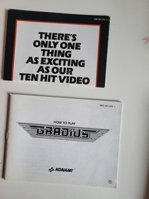 Gradius NES Nintendo Game Complete In Box With Instruction Manual Rare Game