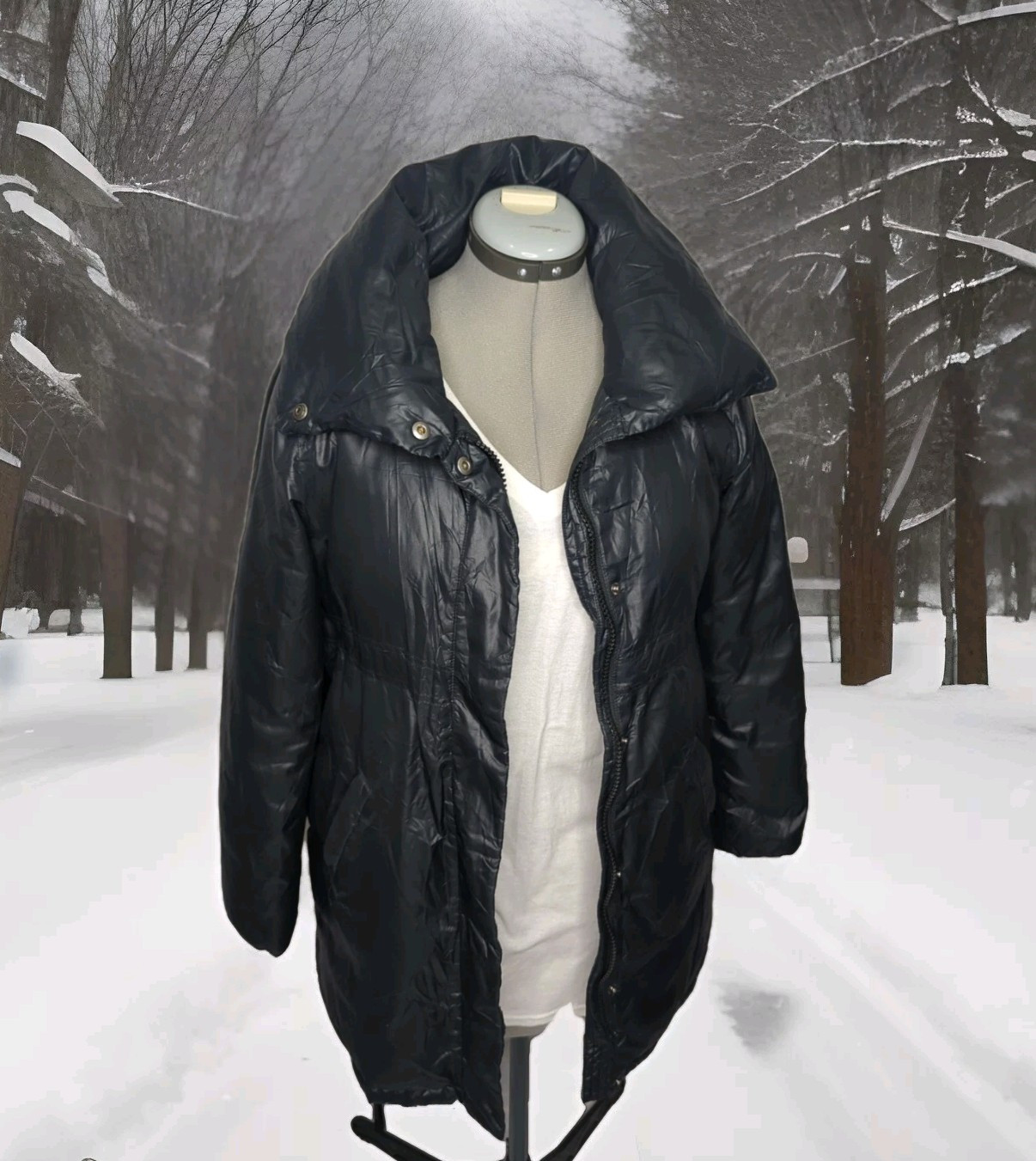 Gap Down Maternity Lightweight Puffer Jacket Coat… - image 8