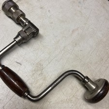 Vintage Wards Master Ratcheting 10โ Bit Brace Pat. 2485991 Made In USA Nice