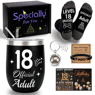 Geschenkideen WITCOLOR 18 Jahre Junge Geburtstag, 17 cm (B) x 9 (H), silber 