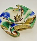 Vintage Murano Venetian “Tutti Frutti”  Mid-Century Art Glass Folded Bowl / Dish