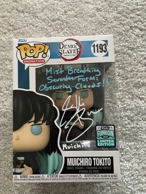 MUICHIRO TOKITO Signed Griffin Burns Funko Pop - Demon Slayer Funko 1193