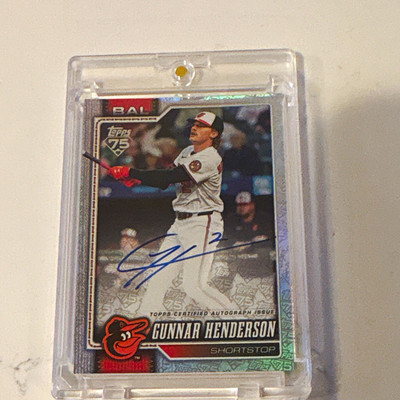Topps 2024 Topps Series One Gunnar Henderson Orioles Platinum Auto #46 71/75