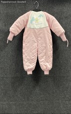 Vintage 80s Disney Winnie The Pooh Pink Snowsuit Bunting Faux Fur Lined USA XL