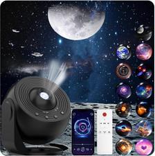 Galaxy Projector for Bedroom Pro Version, HD 12 in 1 Film Discs Star Projector