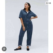 Everlane Supersoft Denim Jumpsuit in Medium Blue Denim Size 4