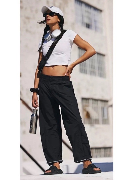 Free People Movement Mesmerize Me Cargo Pant Size S  Black