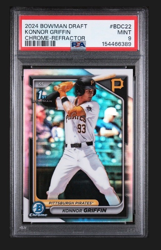Konnor Griffin 2024 Bowman Draft - Chrome  #BDC-22 Refractor (RC) PSA 9 MINT