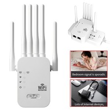 Extensor De Se al WIFI Amplificador Repetidor De Internet Router 6 Antenas 1200M