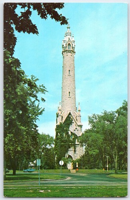#ad Vintage Milwaukee Old Water Tower Postcard by L.L. Cook Co. $4.50