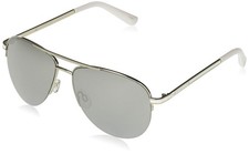SOUTHPOLE Modern Vented Lens Aviator Silver  White