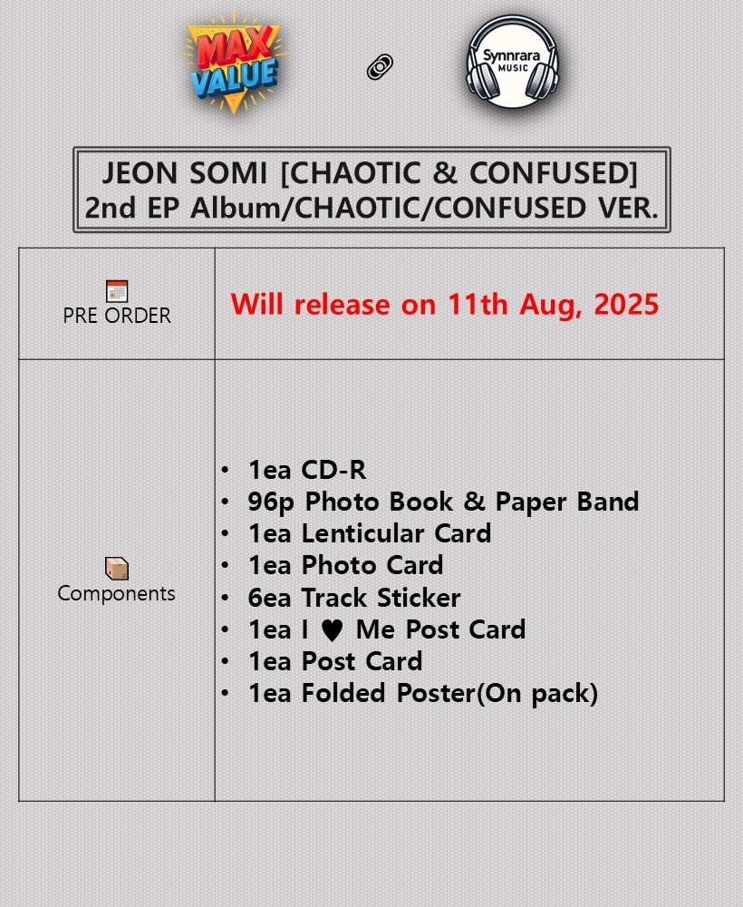 JEON SOMI [CHAOTIC & CONFUSED] 2nd EP Album CD+Photo Book+4 Card+