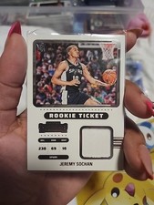 2022-23 Panini Contenders Jeremy Sochan Rookie Ticket Swatch RC #RTS-JSS Spurs
