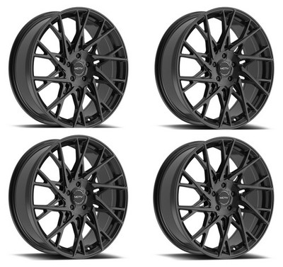 Set 4 17'' Motiv 430B Maestro 17x7.5 Gloss Black Wheels 5x100 5x4.5 40mm Rims