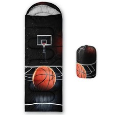 Basketball Court Basketball Printed Camping Sleeping Bags,3 Season Warm & Coo...