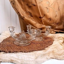 Fostoria Baroque Candle Holder Pair