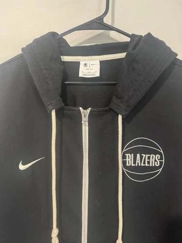 Nike Dri-Fit Portland Trail Blazers Full Zip Hoodie Mens XL Black NBA FB3821-010 - product listing photo