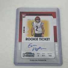 Panini 2021 Contenders Evan McPherson Rookie Ticket Auto RC #215 Bengals