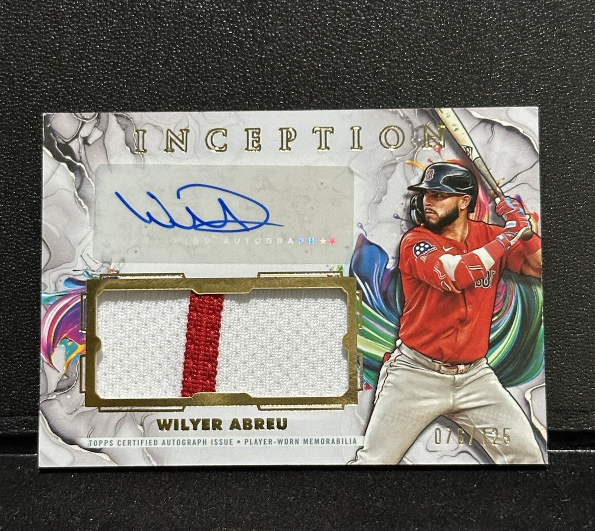 2025 Topps Inception WILYER ABREU Autograph Patch #/125 Boston Red Sox IAPC-WA