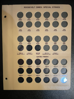 Custom Dansco Page #8125: Roosevelt Dimes, Special Strikes
