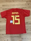 Sergio Ramos Signed Spain Soccer Jersey BECKETT