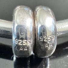  Set of 2 Trollbeads Sterling Silver Stoppers or spacers TAGBO-00247