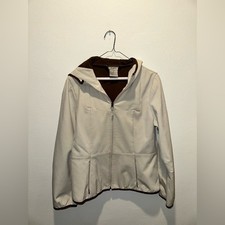 Fjällräven Softshell Jacket Tan Brown Hooded Women's L