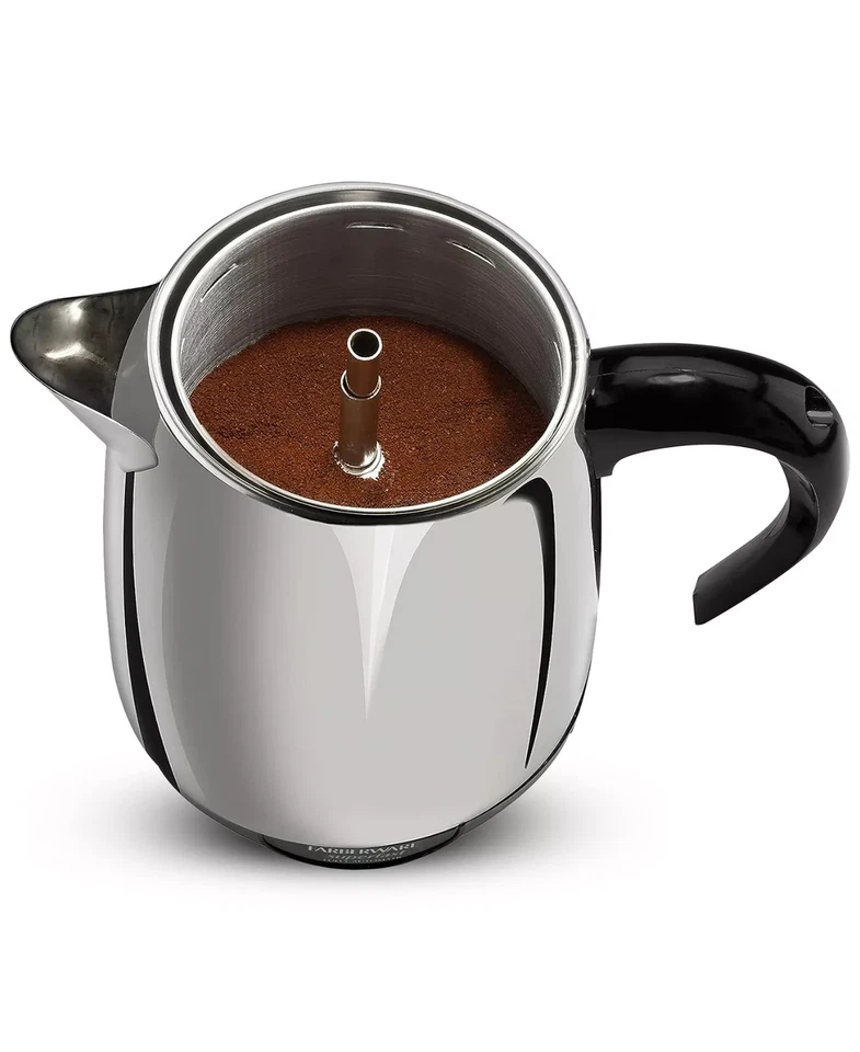 Farberware Percolador de Café Eléctrico Automático 8 Tazas, Cesta de Acero Inoxidable - Nuevo Foto 2 de 4