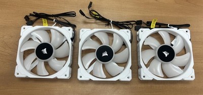 Corsair ML120 RGB LED Fan, white Frame Fan- 3 EA, Fan only