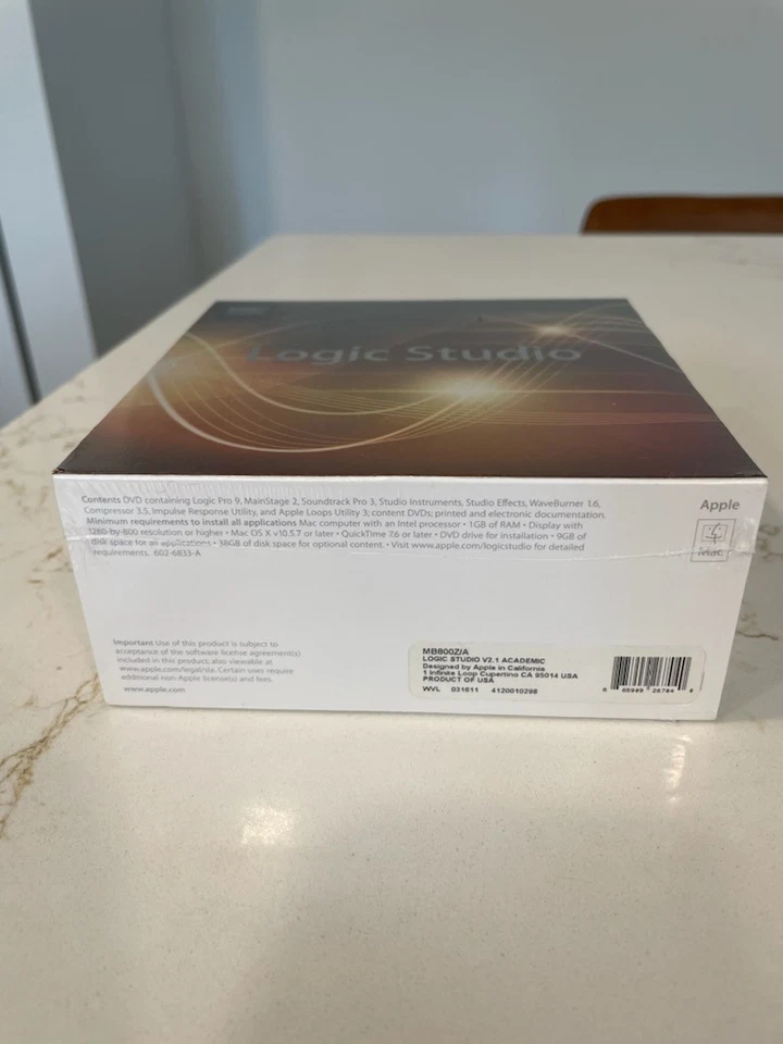 Apple Logic Studio V2.1 Academic (Logic Pro 9, MB800Z/A) Brand New Sealed - Image 3 of 4