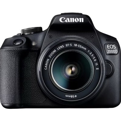 Canon EOS 2000D 24.1MP Digital SLR Camera - Black (Kit with EF/EF-S 18-55 mm...