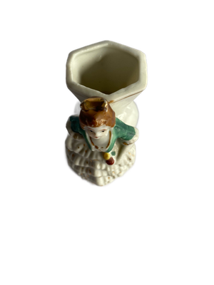j女性像 Occupied Japan Miniature Lady Figurine Vase Porcelain Decorative