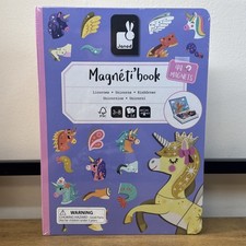 Janod Magneti'Book Unicorn 44 Magnet Educational Game 10 Model Cards Age 3-8 New