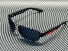 PRADA LINEA ROSSA PS B52S 5AV06A Gunmetal Dark Blue Men's 65 mm Sunglasses