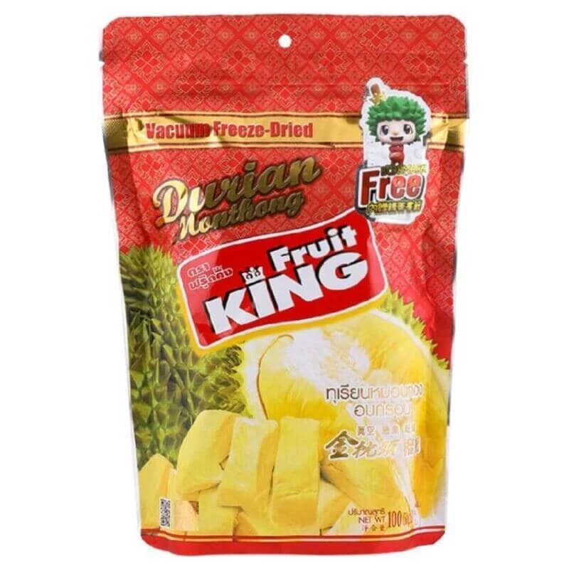 5x THAI NATURAL 100% SNACK FRUIT King Brand DURIAN Monthong Vacuum Freeze Dried - Image 4 of 4