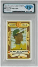 1982 Perma-Graphics Credit Card RICKEY HENDERSON #150-ss8223 💎 DSG 9.5 Mint+
