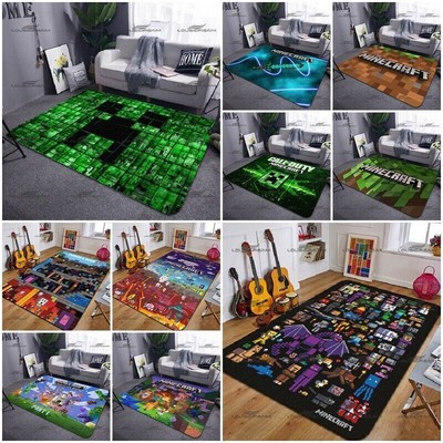 3D Minecraft Creeper Bodenteppich Schlafzimmer Wohnzimmer Teppiche rutschfeste Matte Fußmatte